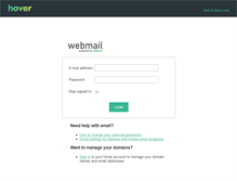 Tablet Screenshot of mail.hover.com